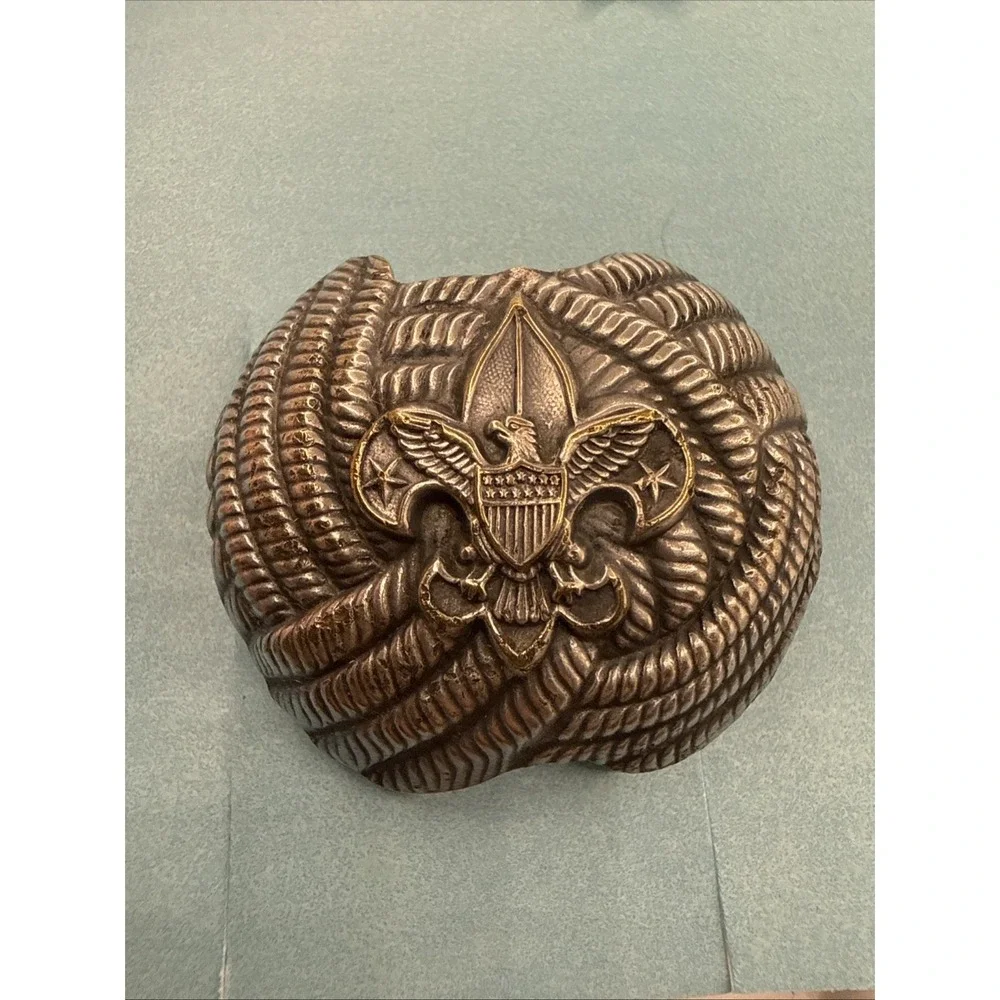 Boy Scouts BSA Neckerchief Scarf Slide Clip, Vintage Metal, & 2 Pins Vintage